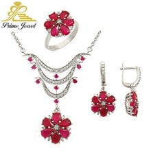 Gümüş zirkon taşlı set